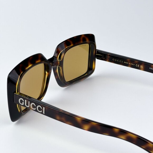 Gucci GG1718S 002  BRAND NEW Sunglasses Havana Brown Women Square main image 6